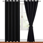 Blackout Curtains for Bedroom, 60 x 84 Inches Long, 2 Panels, Window Curtains by Hiasan