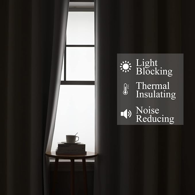Beige and Greyish White Ombre Blackout Curtains - Image 3