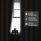 Beige and Greyish White Ombre Blackout Curtains Living Room 84 Inches Long | - Image 3