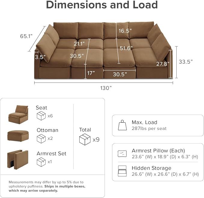 mopio Oversized Modular Sectional Sofa - Image 2