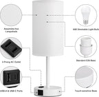 Fenmzee White Nightstand Bedroom Lamp - Image 7