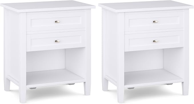 SIMPLIHOME Warm Shaker Solid Wood 24 inch Wide Transitional-Style Bedside by SimpliHome