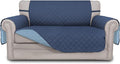 Easy-Going Reversible Couch Cover, 2 Cushion Sofa, Dark Blue/Light Blue | by Easy-Going