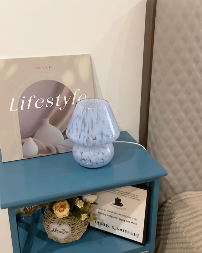 ONEWISH Mushroom Lamp Small Bedside Table Lamp-Nightstand Nightlight Dimmable - Image 8