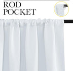 NICETOWN Greyish White Bedroom Curtain Panels - Image 3