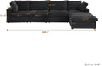 Cloud Couch Modular Sectional Sofa, 160.6" L Shaped Convertible Sectional Sofas - Image 2