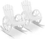 Outvita Adirondack Rocking Chair Set of 2, Wood Wagon Rocker, Outdoor Wooden by Outvita