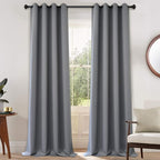 Yakamok Grey Room Darkening Curtains 52x108 inch Gray Grommet-Living Room | 2 by Yakamok