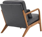 Bonnlo Microfiber Dark Grey Accent Chairs Set of 2, Upholstered Mid Century - Image 9