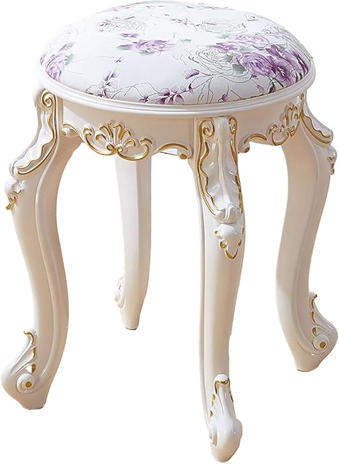 Vintage Vanity Stool Vanity Chair, Round & Rectangular Makeup Stool, Cute by Unknown