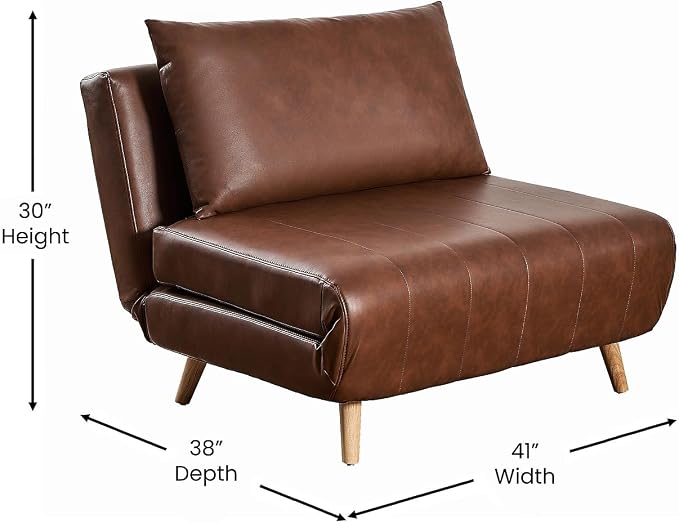 Flash Furniture Shaw Tri-Fold Convertible Sleeper Chair - Image 3