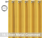 Yakamok Mustard Yellow Room Darkening Curtains 84 inch Sliding Door Drapes | 1 - Image 4