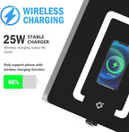 Smart Nightstand with Fingerprint Lock Drawer, Nightstand with Wireless Charging - Image 5