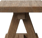 Pemberly Row 18 in Square Reclaimed Elm Side Table, Medium-Dark Brown Finish - Image 9