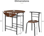 VINGLI 31.5" Drop Leaf Dining Table Set - Image 4