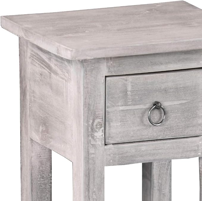 Sunset Trading Shabby Chic Cottage Accent Table, Distressed Light Gray - Image 7