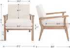 Accent Chair Mid Century Modern Armchair - Image 2