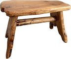 Natural Edge Cedar Wood Tree Stump Indoor/Outdoor Stool, Garden Bench, Night - Image 5