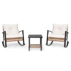 LAUSAINT HOME 3-Piece Rocking Bistro Set, Outdoor Patio Furniture - Image 8