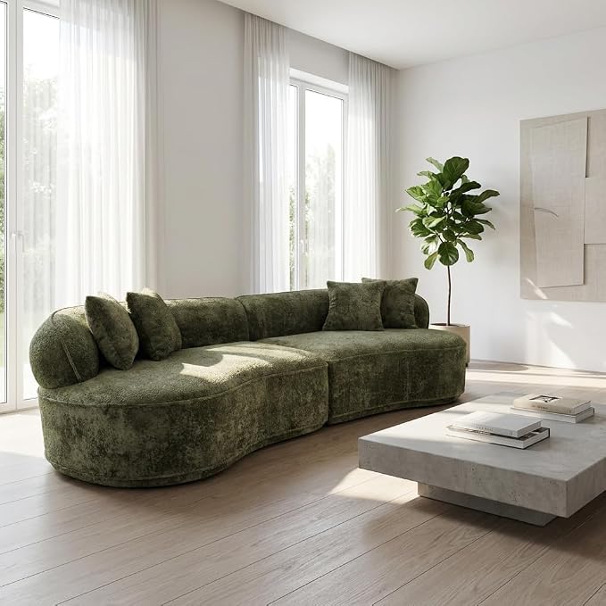 Compressed C-Shaped Sectional Sofa, 2-Box Easy Delivery, No Tools Assembly - Image 5