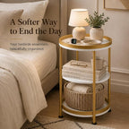 Dulcii Round Side Table with Storage Tray - Image 4