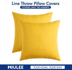MIULEE Pack of 2 Decorative Outdoor Solid Waterproof Throw Pillow Covers Faux - Image 6
