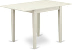 East West Furniture NDVA5-LWH-W 5 Piece Dining Table Set - Image 3