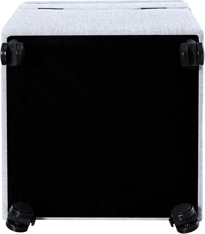Adeco 17.5 inch Square Storage Ottoman - Image 8