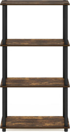 Furinno Turn-N-Tube Storage Shelves, 4-Tier Toolless Book Shelf, Corner Shelf - Image 8