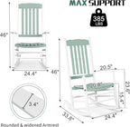 Outvita Outdoor Rocking Chair, Solid Wood High Back Rocker, All Weather Lounge - Image 2