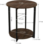 Household Essentials Jamestown Round Side End Table - Image 3