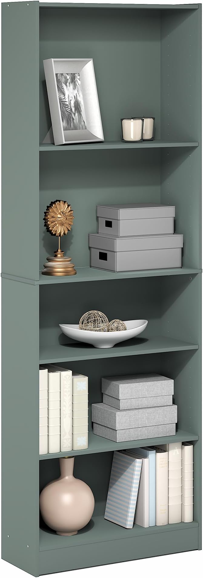 Furinno Jaya Book Shelf, 5-Tier Bookshelf, Bookcase - Image 3