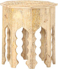 vidaXL Bohemian-Style Side Table in Solid Mango Wood by vidaXL