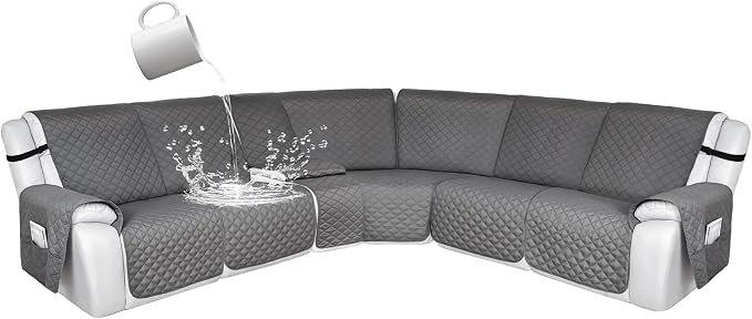 HDCAXKJ 100% Waterproof Reclining Sectional Couch Covers L Shape Recliner Sofa by HDCAXKJ
