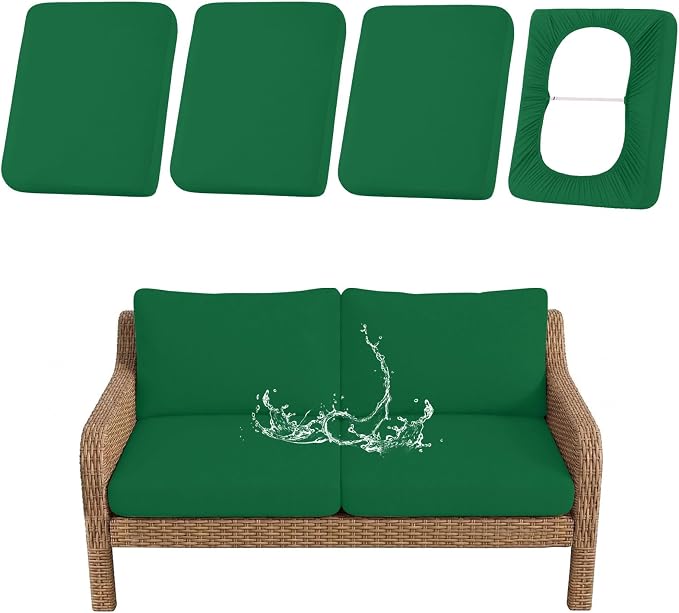 Waterproof Outdoor Cushion Covers, Stretch Patio Slipcovers | UV Resistant by hyha