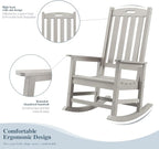 Psilvam Oversized Outdoor Rocking Chair, - Image 4