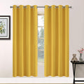 Yakamok Room Darkening Curtains 52x72 inch Long Mustard Yellow-Living Room | 2 by Yakamok