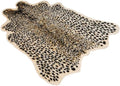 Leopard Print Area Rug Faux Cowhide Skin Fur Non-Slip Cheetah Rug Small Accent by Huichenxing2021FURSTORE