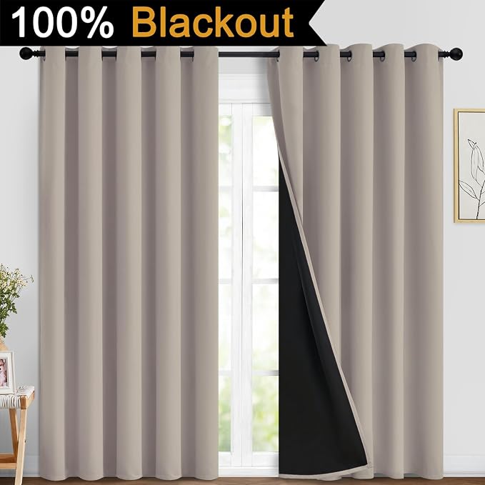 Yakamok Natural Blackout Curtains 96 Inches Long - Image 2