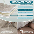 Turquoize 100% Waterproof Sofa Covers Couch Cover Sofa Cover - Image 3