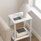 TUTOTAK End Table with Charging Station, Small Side Table with Outlets - Image 5