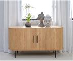 Unique Furniture Modern 2-Door Slideboad in Natural Oak - Image 2