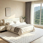 White Rabbit Plush Rug 6'x9', Fluffy Faux Fur Shaggy Area Rug - Image 2