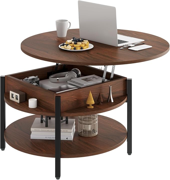 FABATO Round Lift Top Coffee Table by FABATO