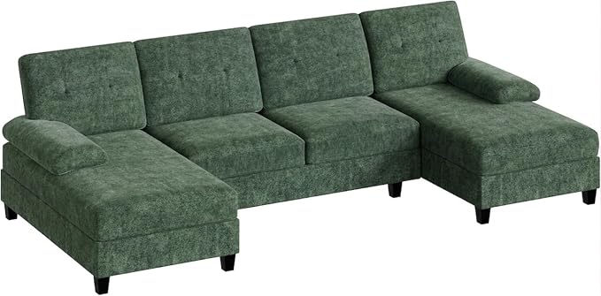 U-Shaped Sectional Couches for Living Room, 4 Seat Sofa - Image 3