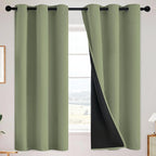 SimpleHome Sage 100% Blackout Curtains Room Darkening Living Room 63 Inch | by SimpleHome