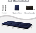 MAXYOYO Cot Japanese Floor Futon Mattress, Single Size Tatami Mat Sleeping Pad - Image 2