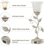 Rustic Touch Table Lamp for Bedroom, 3-Way Dimmable Nightstand Lamp - Image 4