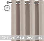 Yakamok Natural Room Darkening Curtains 84 inch Sliding Door Drapes | 1 - Image 3