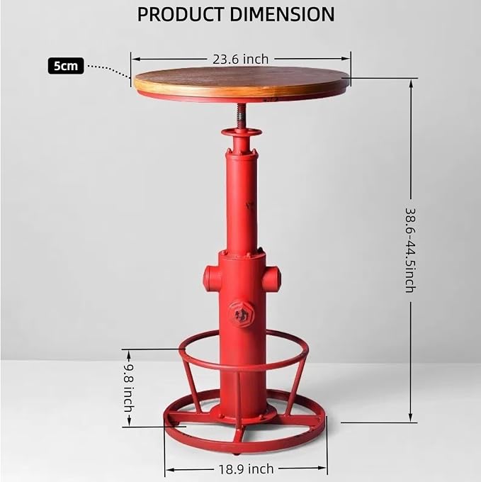 Industrial 3 Piece Coffee Table Set Vintage High Pub Table - Image 2